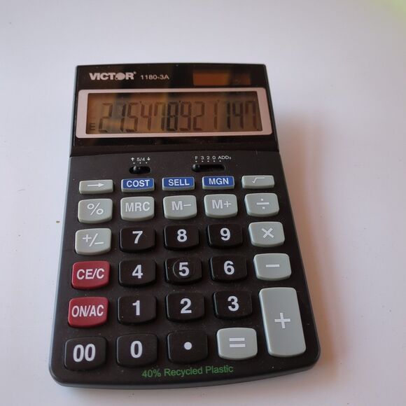 Extra Large 12 Digit Desktop Calculator with‎ Adjustable Tilt LCD Solar Power - Picture 8 of 12